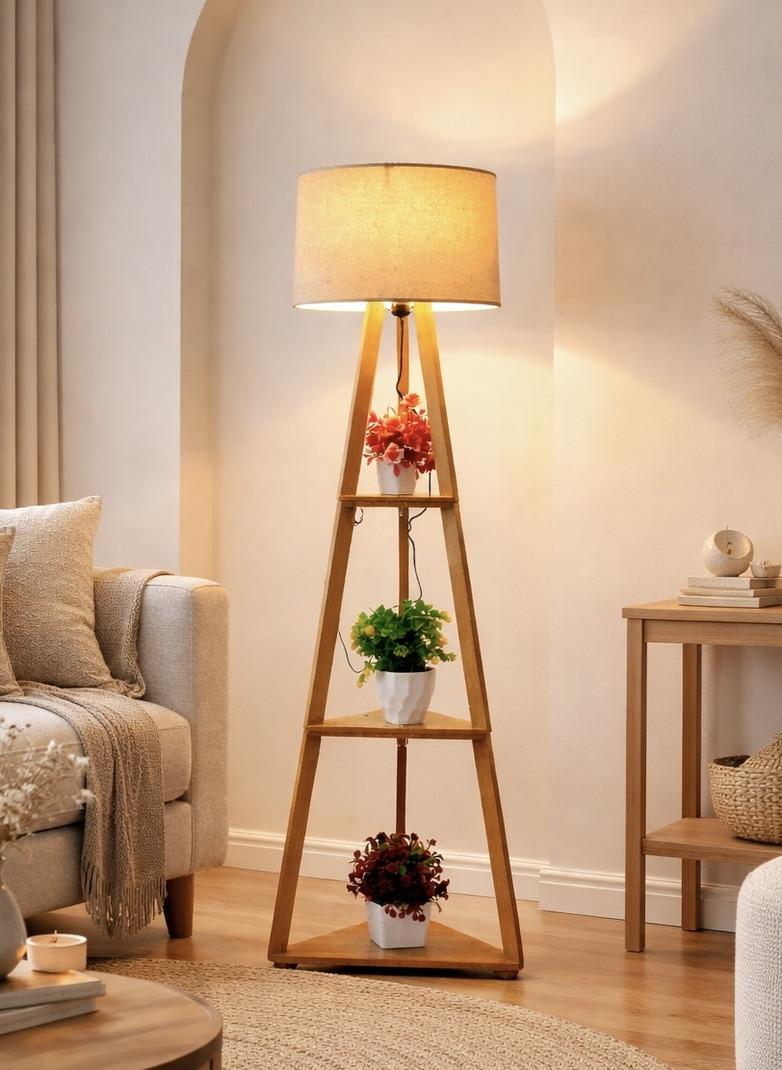 Warm White Metal Contemporary Frusturical Shaped Table Lamp
